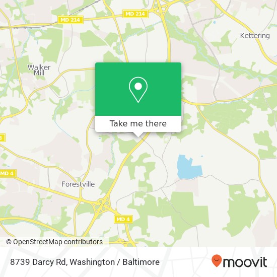 Mapa de 8739 Darcy Rd, District Heights (FORESTVILLE), MD 20747