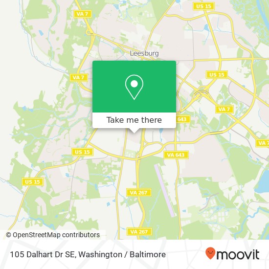 105 Dalhart Dr SE, Leesburg, VA 20175 map