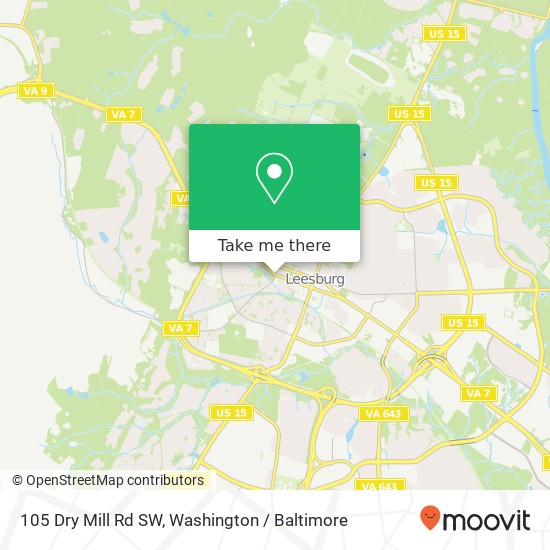 105 Dry Mill Rd SW, Leesburg, VA 20175 map