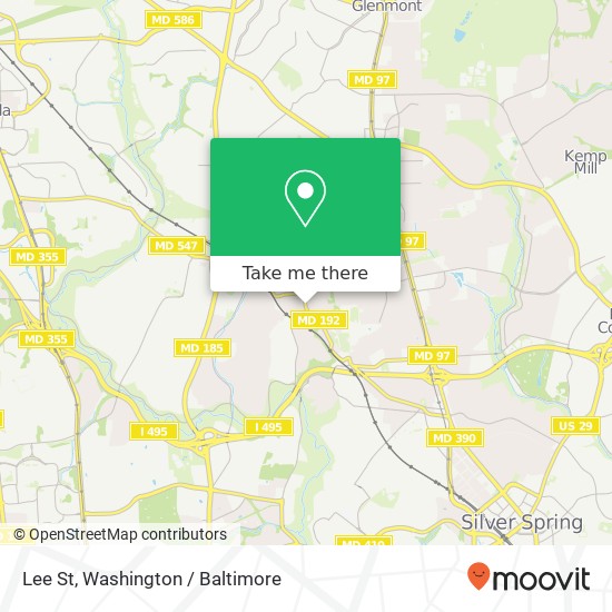 Mapa de Lee St, Silver Spring, MD 20910