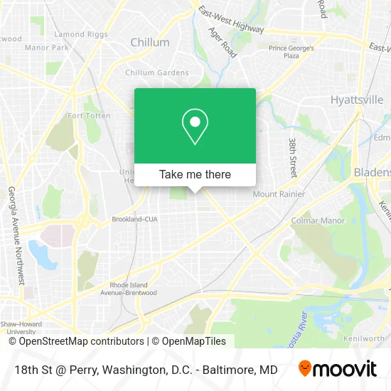 18th St @ Perry map