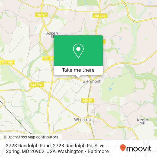 Mapa de 2723 Randolph Road, 2723 Randolph Rd, Silver Spring, MD 20902, USA