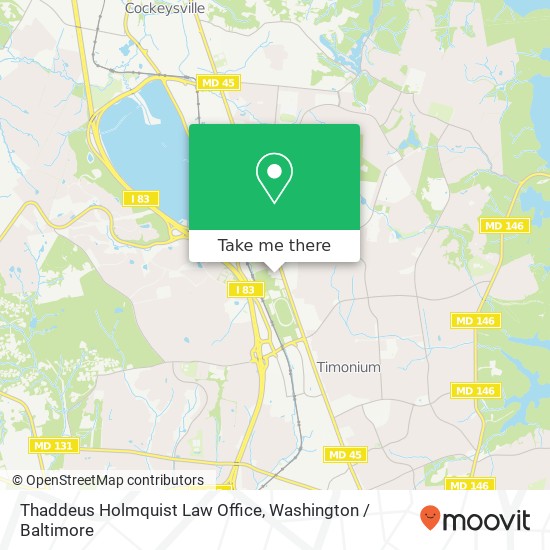 Thaddeus Holmquist Law Office, 2300 York Rd map