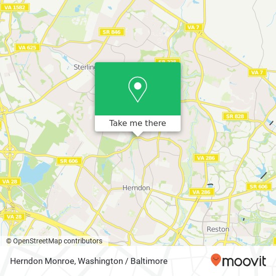 Mapa de Herndon Monroe, Herndon, VA 20170