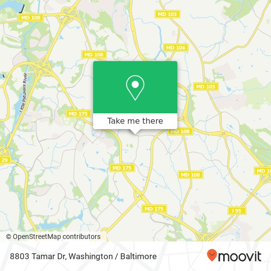 8803 Tamar Dr, Columbia, MD 21045 map