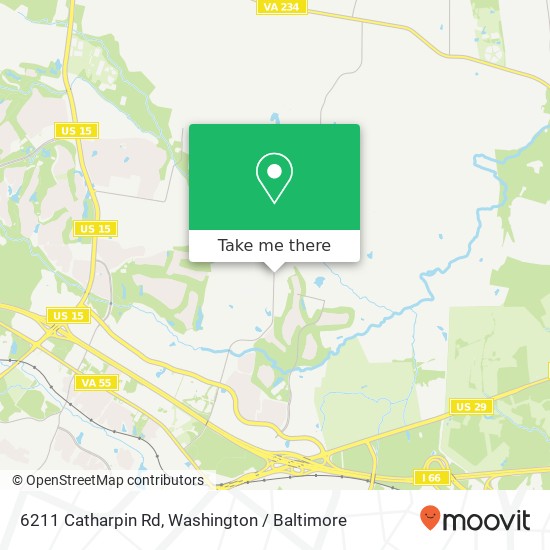 Mapa de 6211 Catharpin Rd, Gainesville, VA 20155