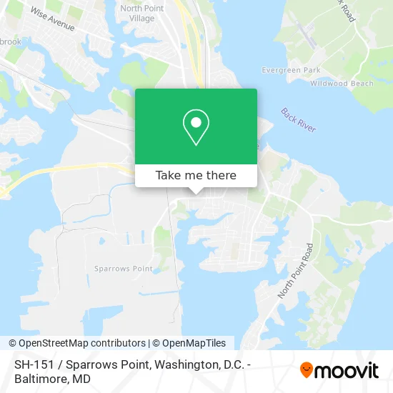 SH-151 / Sparrows Point map