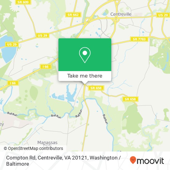 Mapa de Compton Rd, Centreville, VA 20121