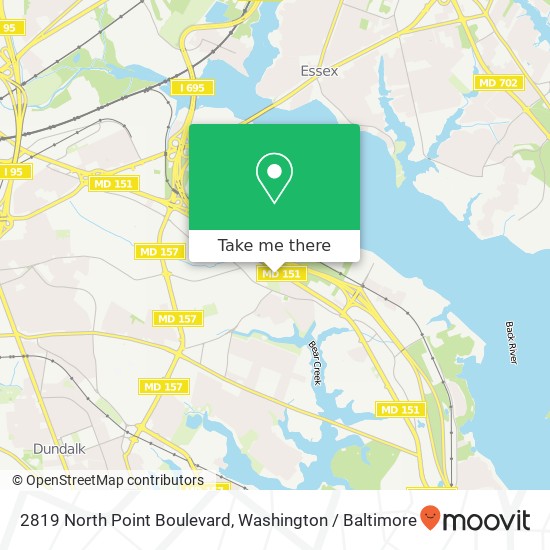 2819 North Point Boulevard, 2819 North Point Blvd, Dundalk, MD 21222, USA map