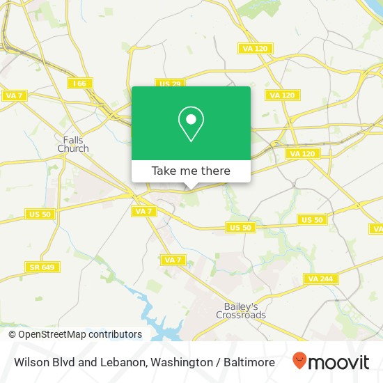 Wilson Blvd and Lebanon, Arlington, VA 22205 map