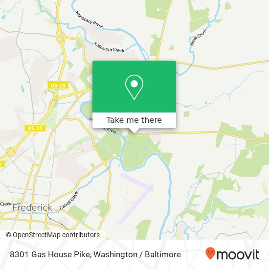 Mapa de 8301 Gas House Pike, Frederick, MD 21701