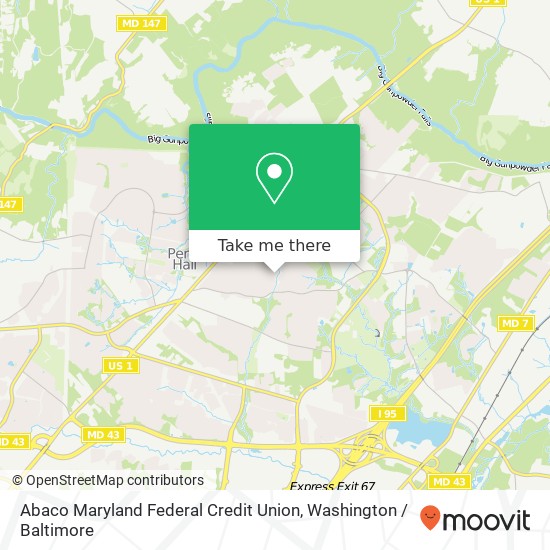 Abaco Maryland Federal Credit Union, 9217 Gardenia Rd map