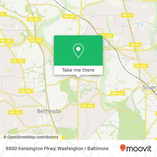 Mapa de 8800 Kensington Pkwy, Chevy Chase, MD 20815