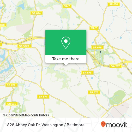 1828 Abbey Oak Dr, Vienna, VA 22182 map