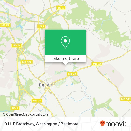 911 E Broadway, Bel Air, MD 21014 map