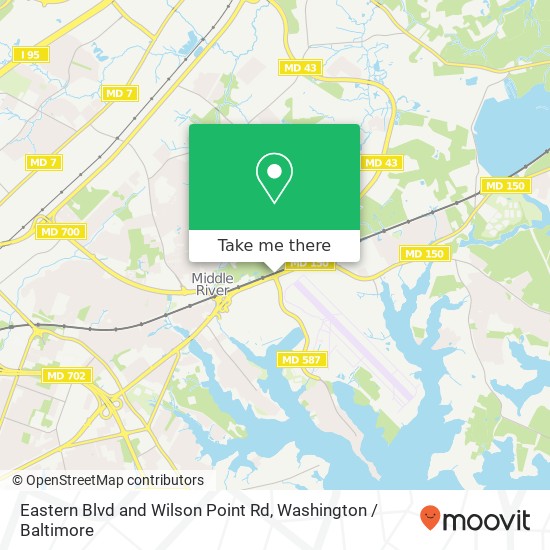 Eastern Blvd and Wilson Point Rd, Middle River, MD 21220 map