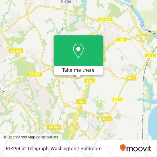 Mapa de RT-294 at Telegraph, Woodbridge, VA 22192
