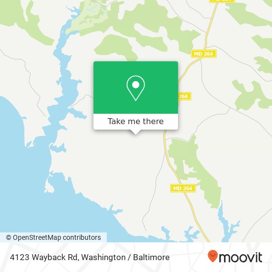 Mapa de 4123 Wayback Rd, St Leonard, MD 20685