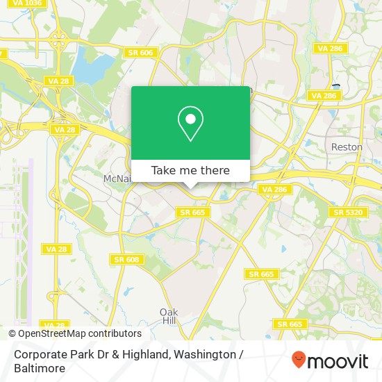 Corporate Park Dr & Highland, Herndon, VA 20171 map