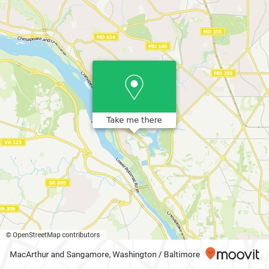 Mapa de MacArthur and Sangamore, Bethesda, MD 20816