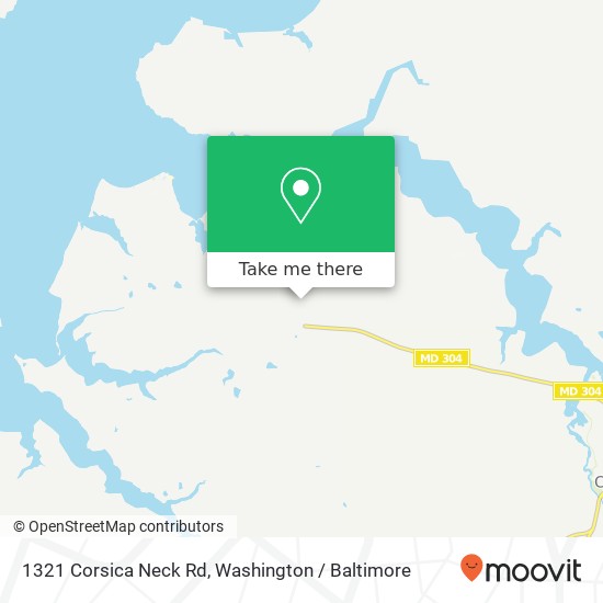 Mapa de 1321 Corsica Neck Rd, Centreville, MD 21617