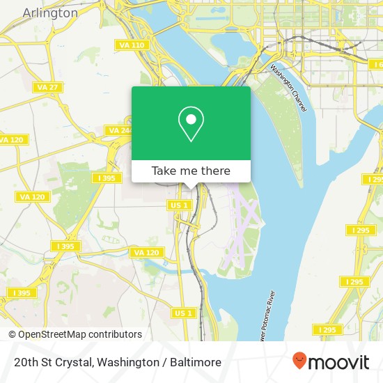 Mapa de 20th St Crystal, Arlington, VA 22202