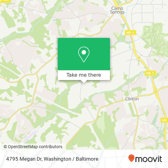 Mapa de 4795 Megan Dr, Clinton, MD 20735