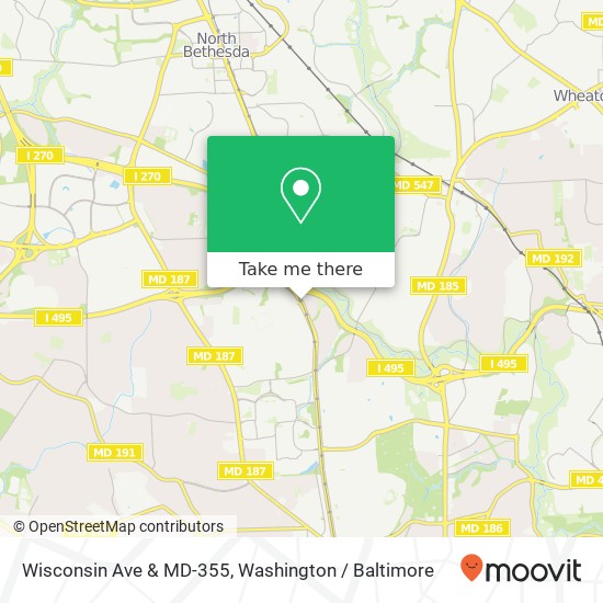 Wisconsin Ave & MD-355, Bethesda, MD 20814 map