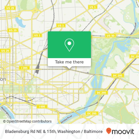 Bladensburg Rd NE & 15th, Washington, DC 20002 map