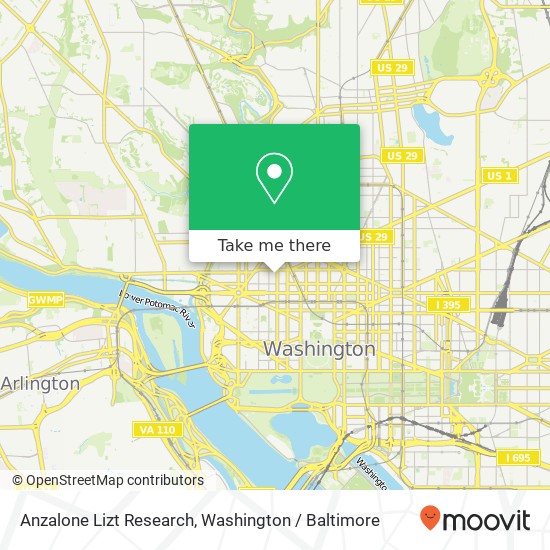 Anzalone Lizt Research, 1140 19th St NW map