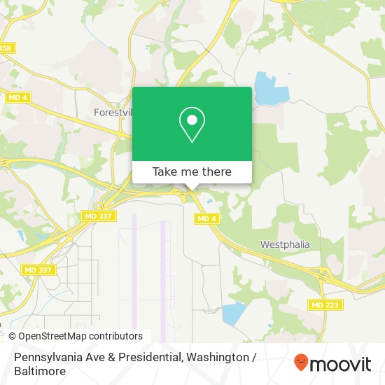 Pennsylvania Ave & Presidential, Upper Marlboro, MD 20772 map