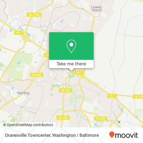 Mapa de Dranesville Towncenter, Herndon, VA 20170