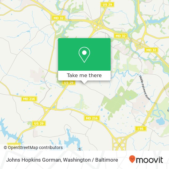 Johns Hopkins Gorman, Laurel, MD 20723 map