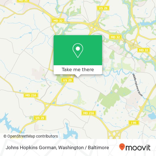 Mapa de Johns Hopkins Gorman, Laurel, MD 20723