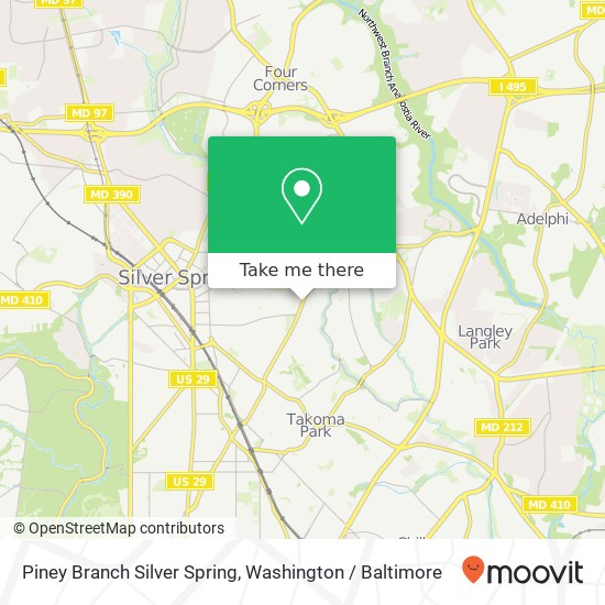 Piney Branch Silver Spring, Silver Spring, MD 20910 map