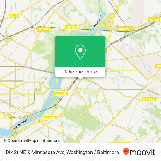 Mapa de Dix St NE & Minnesota Ave, Washington, DC 20019