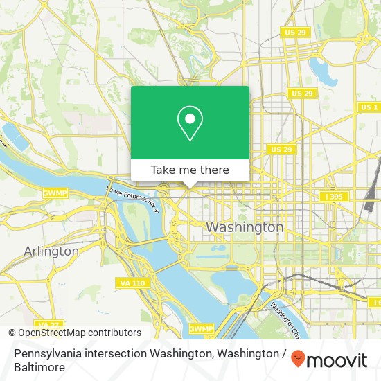 Pennsylvania intersection Washington, Washington (DC), DC 20037 map