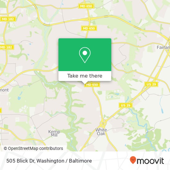 505 Blick Dr, Silver Spring, MD 20904 map