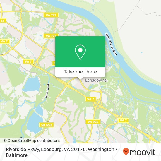 Mapa de Riverside Pkwy, Leesburg, VA 20176