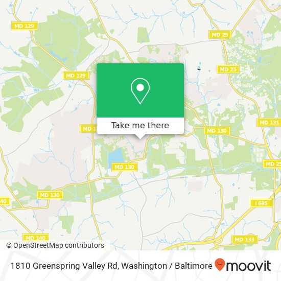 1810 Greenspring Valley Rd, Stevenson, MD 21153 map