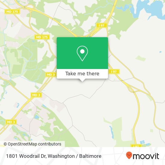 Mapa de 1801 Woodrail Dr, Millersville, MD 21108