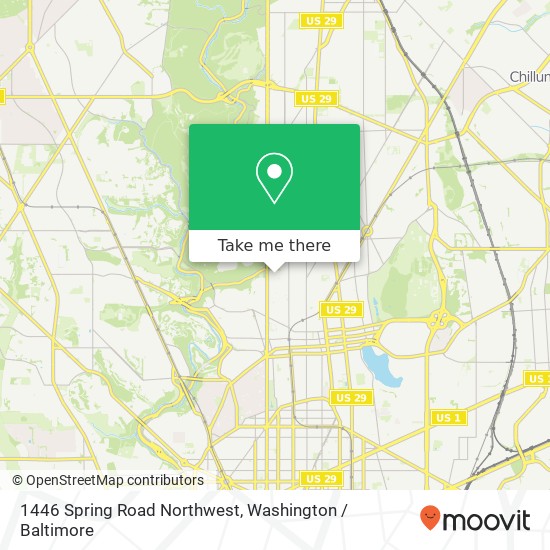 1446 Spring Road Northwest, 1446 Spring Rd NW, Washington, DC 20010, USA map