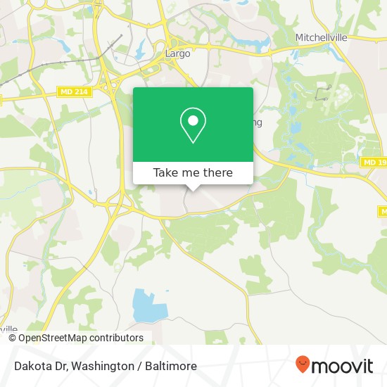 Mapa de Dakota Dr, Upper Marlboro, MD 20774