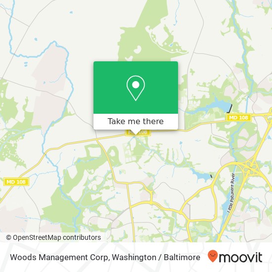 Mapa de Woods Management Corp, 10736 Cottonwood Way