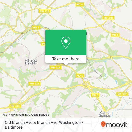 Old Branch Ave & Branch Ave, Temple Hills (CAMP SPRINGS), MD 20748 map