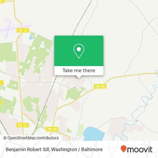 Mapa de Benjamin Robert Sill, 19722 Meadowbrook Rd