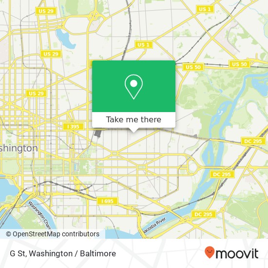 Mapa de G St, Washington, DC 20002