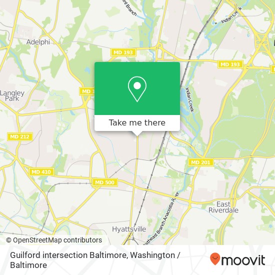 Guilford intersection Baltimore, College Park, MD 20740 map