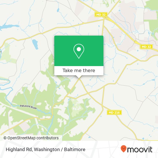 Highland Rd, Highland, MD 20777 map