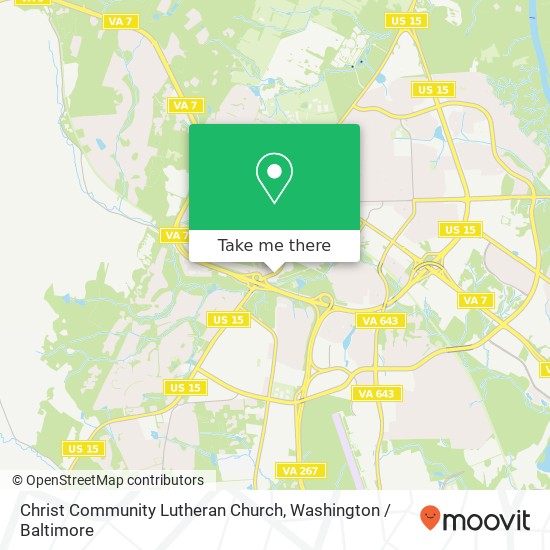 Christ Community Lutheran Church, 826 S King St map